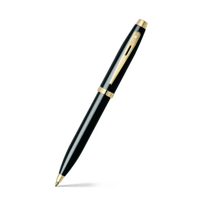 Sheaffer 100 Bolígrafo en Negro Brillante con Acabados en Oro