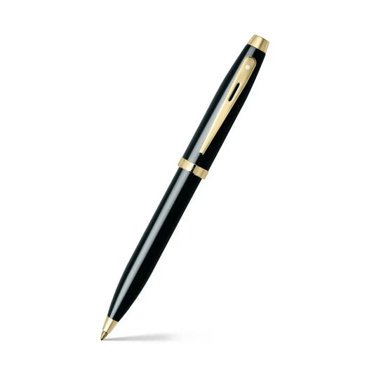 Sheaffer 100 Bolígrafo en Negro Brillante con Acabados en Oro