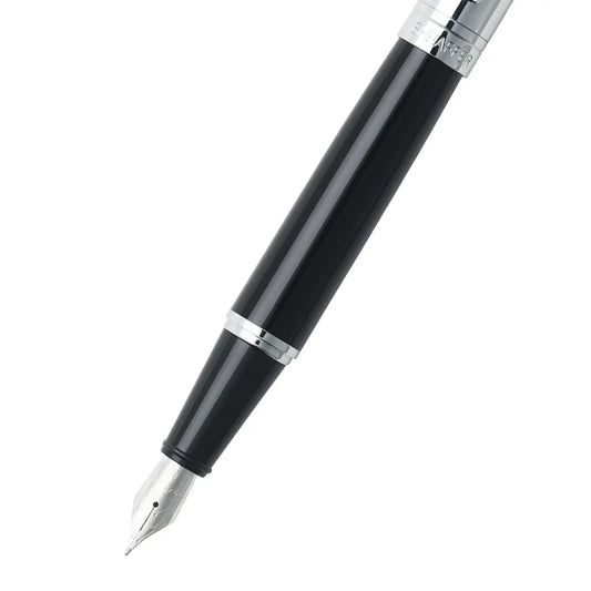 Sheaffer 300 Pluma Fuente 9314 en Negro Brillante con Acabados en Cromo