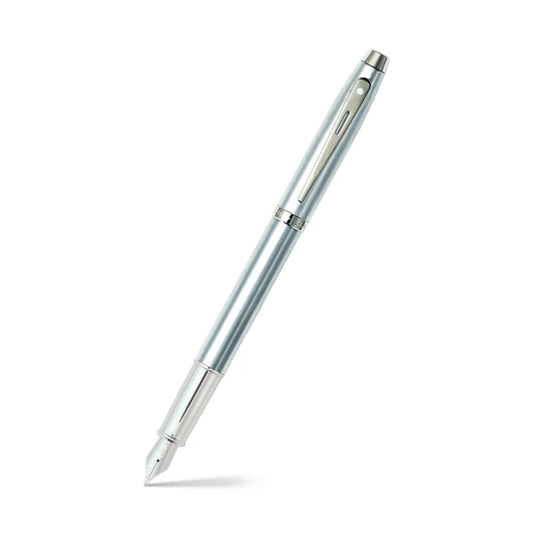 Sheaffer 100 Pluma Fuente en Cromo Cepillado con Acabados en Cromo