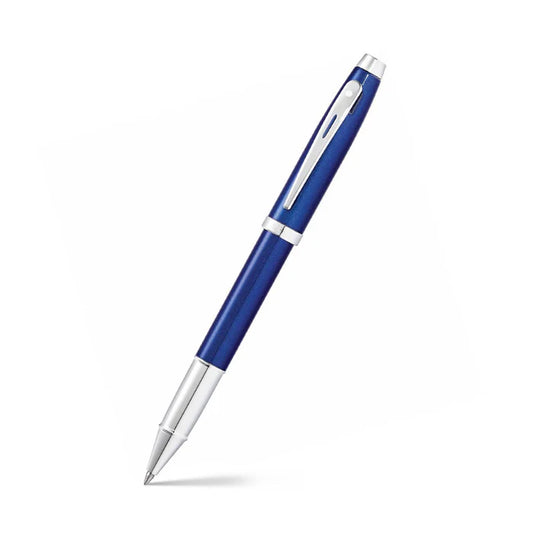 Sheaffer 100 Pluma Rollerball en Azul Brillante con Acabados en Cromo