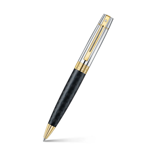 Sheaffer 300 Bolígrafo 9347 en Negro Grabado con Acabados en Oro