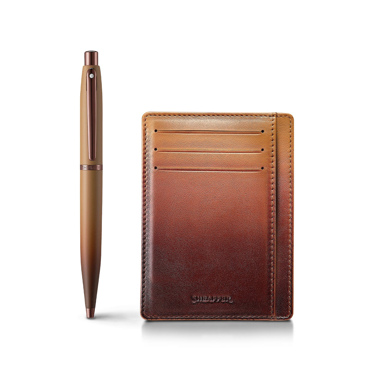 Set Sheaffer® VFM 9428 Bolígrafo Café Mate, Edición Coffee con Porta Tarjetas de Crédito