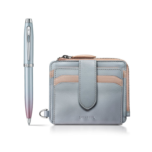 Set Sheaffer® Expressions 100 9376 Bolígrafo Cromo Perlado con Cartera