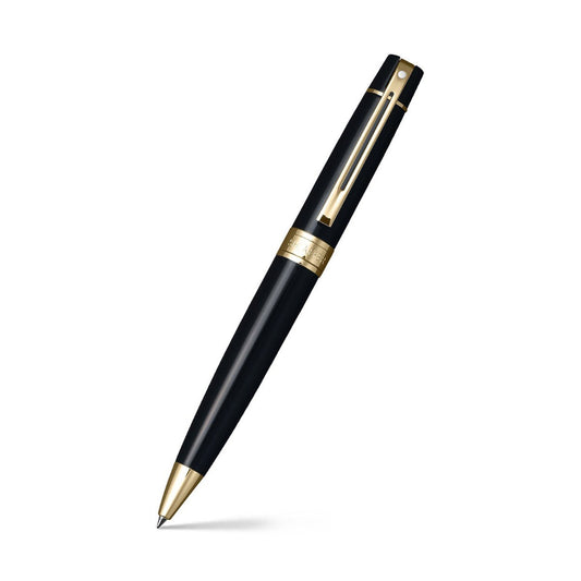 Sheaffer 300 Bolígrafo 9325 en Negro Brillante con Acabados en Oro